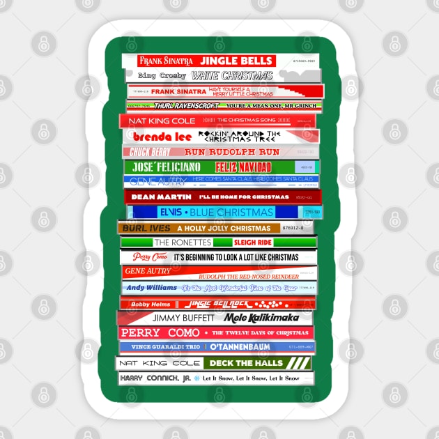 Classic Christmas Songs & Carols CD Stack Sticker by darklordpug